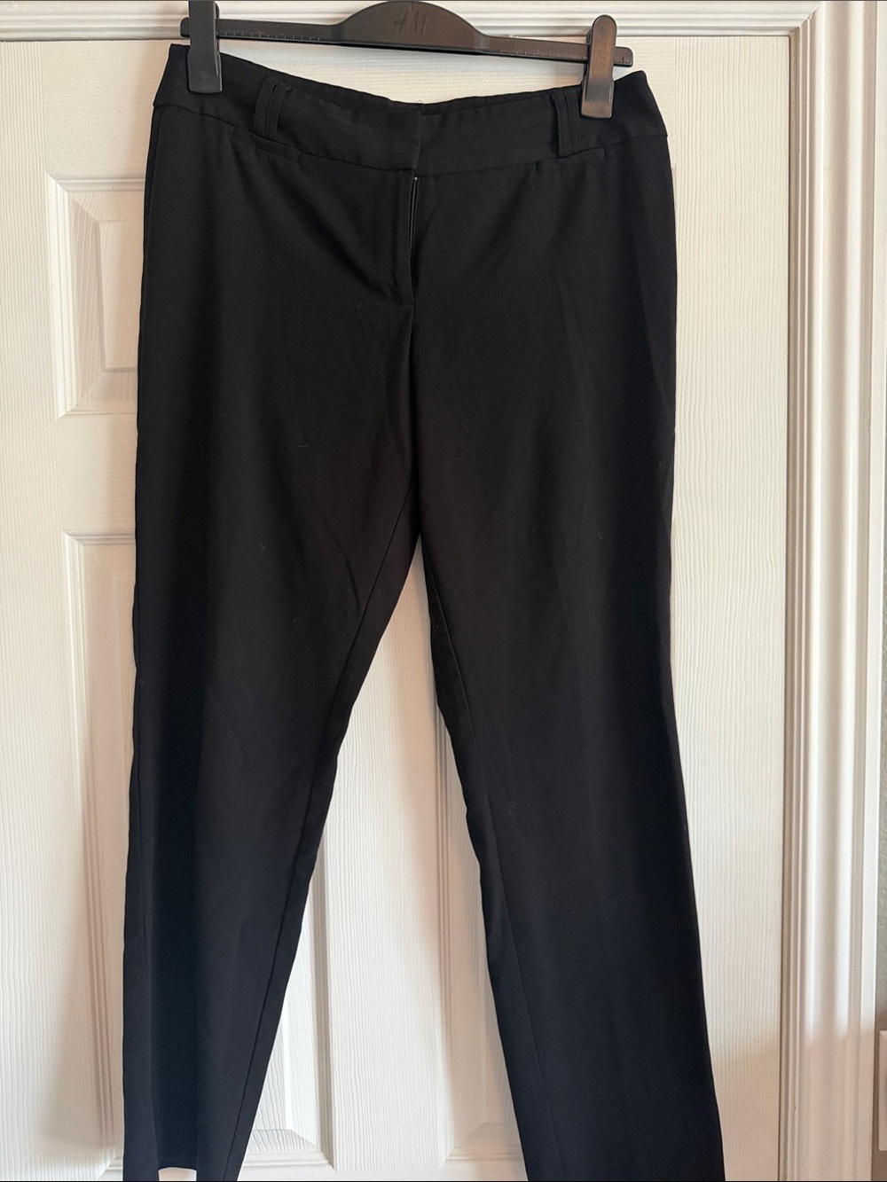 Anne Klein Black Straight-Leg Dress Pants
